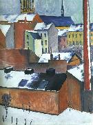 August Macke St.Mary's in the Snow Spain oil painting artist